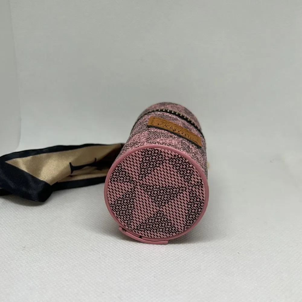 Faux Leather Coin Purse with Zipper and Keychain